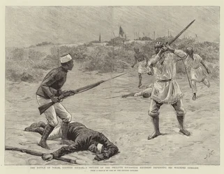 A Batalha de Tokar, Eastern Soudan, um Soldado do Décimo Segundo Regimento Soudanese defendendo seu Camarada Ferido